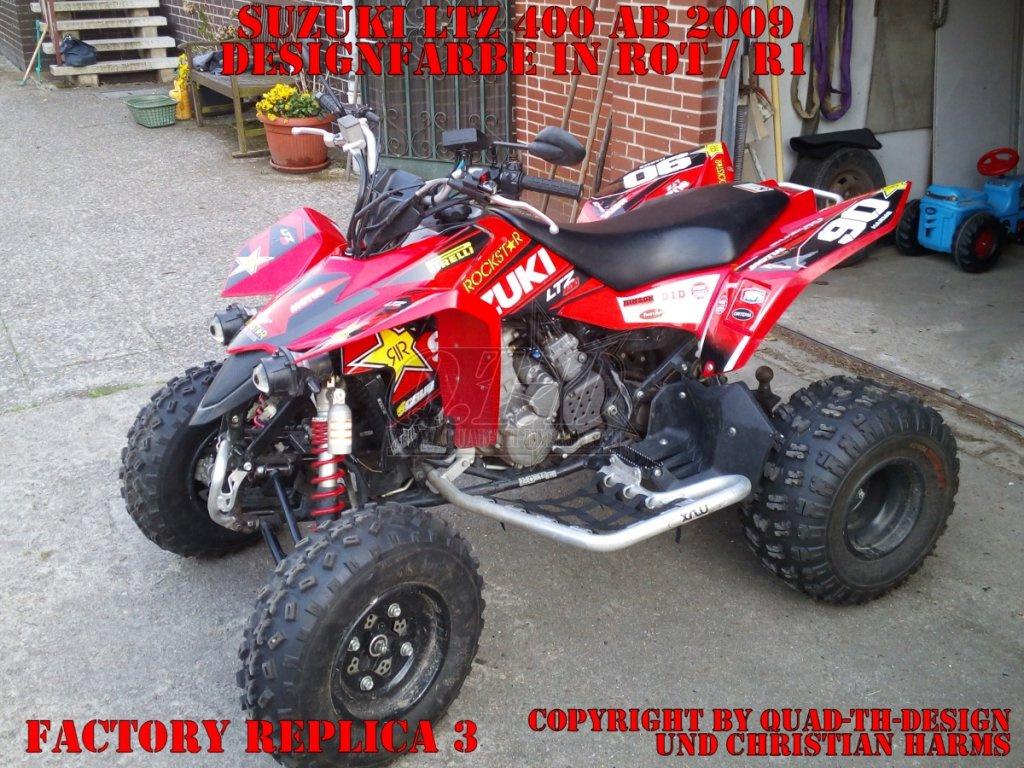 Factory Replica 3 Rot für Suzuki LTZ 400 ab 2009+